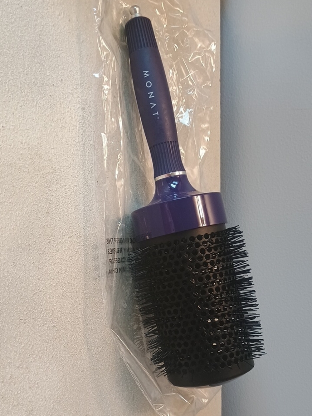 Purple Round Thermal Hair Brush - Black Bristles